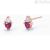 Mabina women's pink light point earrings 925 silver with zircons and ruby 563548