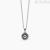 Mabina 925 Silver man necklace with round pendant 553484