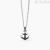 Mabina silver 925 anchor man necklace with zircons 553485