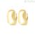 Breil B Whisper gold oval women's earrings TJ3231 steel