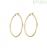 Breil Tetra women's golden oval pendant earrings TJ3201 316L steel