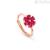 Flower woman ring Nomination Sweetrock 925 silver rose with zircons 148036/044