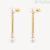 Brosway Affinity women's golden dangle earrings wands with pearls BFF169