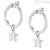 Nomination woman star hoop earrings 925 silver with zircons 148618/089