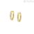Women's gold plated Nomination Affinity hoop earrings with zircons 028607/012