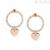 Women's heart hoop earrings rosé Nomination Chic & charm 148618/087