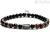 Gerba men's bracelet RED AND BLACK 246 Tiger's eye and 925 Silver