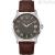 Men's watch only time Bulova Wilton 96B389 steel brown leather strap