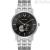 Bulova Clipper 96A239 automatic mechanical men's watch steel black background