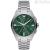 Emporio Armani men's chronograph watch green background AR11480 brushed steel