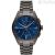 Emporio Armani men's chronograph watch blue background AR11481 burnished steel