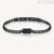 Black INK men's bracelet with zircons BIK116 steel