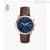 Fossil Minimalist FS5942 men's chronograph watch in gold-colored steel with leather strap