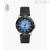 Fossil Blue FS5960 man time only watch steel black leather strap
