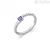 Rosato woman ring RZCU98A 925 silver with tanzanite zircon and studs