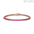 Women's rosy tennis bracelet Silver Stroili Rainbow 1682557 with fuchsia zircons
