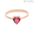 Woman ring Pink silver Stroili Silver Rainbow 1668776 zircon heart