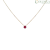 Woman necklace light point Pink silver Stroili Silver Rainbow 1667703 with red zircon