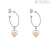 Women's circle earrings in 925 Silver Stroili bicolor hearts 1668480
