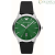 Emporio Armani AR11509 men's watch steel green background leather strap
