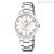 Festina Mademoiselle white woman time only watch with pink crystals F20582 / 1 steel