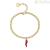 Woman bracelet Chakra Brosway golden red horn BHKB140 316L steel