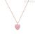 Amen Creek Stone woman heart necklace 925 Silver CLCRHRRO with white and pink zircons