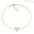 Amen women's intertwined hearts bracelet BRHHGBZ gilded silver 925 with white zircons