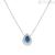 Woman necklace Amen Drop of Love Silver 925 CLGOBBLBZ with white and blue zircons