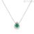 Woman necklace Amen Drop of Love Silver 925 CLGOBVBZ with white and green zircons