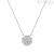 Woman necklace Amen four-leaf clover CLQCBBZ 925 silver with white zircons