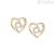Orecchini cuore donna Amen Argento 925 dorato EHHGBZ con zirconi bianchi