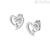 Amen woman heart earrings Silver 925 EHSBBZ with white zircons