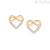 Woman earrings Amen heart and infinity EHIGBZ 925 silver with white zircons