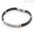 Men's black silicone bracelet 4US Cesare Paciotti 4UBR4546 steel with plate