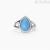Turquoise woman ring Silver Mabina 523297 with white zircons