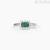 Anello donna Argento Mabina 523314 con smeraldo ottagonale e zirconi