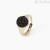 Mabina 523315 Silver Chevalier woman ring with black cubic zirconia pave