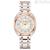 Bulova Duality bicolor mother of pearl woman time only watch with diamonds 98P219