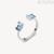 Brosway Fancy Silver Ring with light blue zircons FCL12B