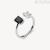 Brosway Fancy Silver Ring with black and white zircons FMB10B