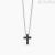 Mabina 553575 cross man necklace silver with zircons.