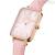 Daniel Wellington women's watch Quadro Cherry Blossom pink DW00100636 steel leather strap.