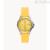 Fossil FB-01 yellow ES5289 woman watch steel only time silicone strap