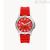 Fossil Blue red man watch FS5997 steel only time silicone strap