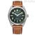 Citizen Super Titanium BM8560-11X men's watch green leather strap