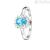 Stroili LADY CHIC steel ring with blue zircon for woman.