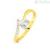 Stroili 1414876 Yellow Gold solitaire woman ring with zircon.