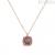 Necklace with brown stone Amen CLCRQRBRBRZ rosé silver