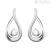 Stroili 1662277 silver drop pendant earrings for women with zircons